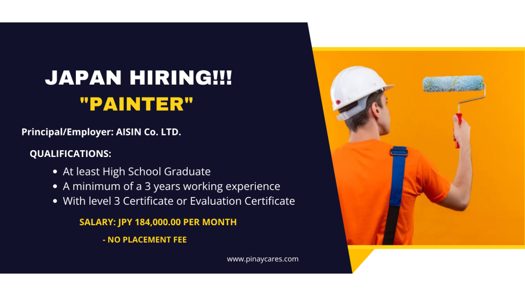 Prudential Employment Agency Inc. is looking for Painter’s bound to Japan