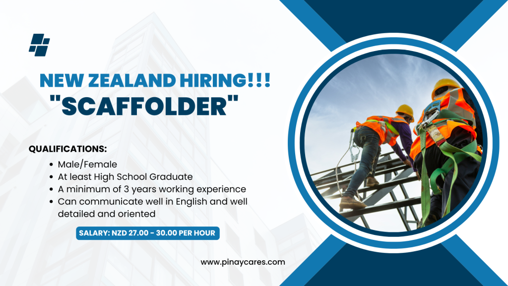 PNI International Corp. is looking for Scaffolder’s bound to New Zealand
