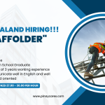 PNI International Corp. is looking for Scaffolder’s bound to New Zealand