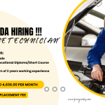 Omanfil International Manpower DevelopmentCorporation is looking for Service Technician’s bound to Canada