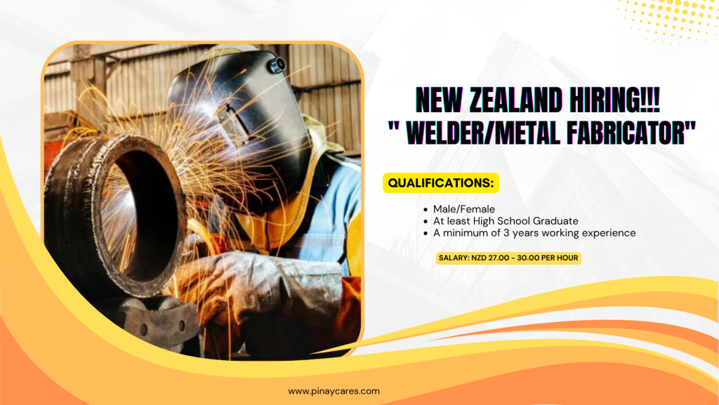 PNI International Corp. is looking for Welder/Metal Fabricator’s bound to New Zealand