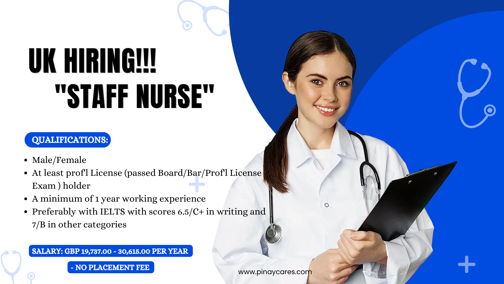 Jedegal Int’l. Manpower Services, Incorporated is looking for Staff Nurse’s bound to United Kingdom