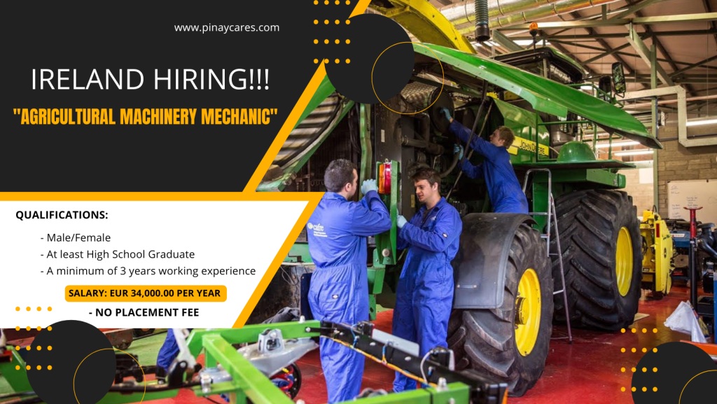 Ami Global Recruitment is looking for Agricultural Machinery Mechanic’s bound to Ireland