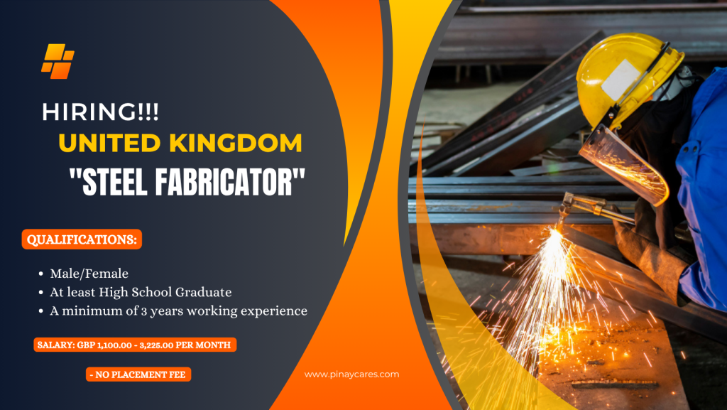 Magsaysay Global services, Inc. is looking for Steel Fabricator’s bound to United Kingdom