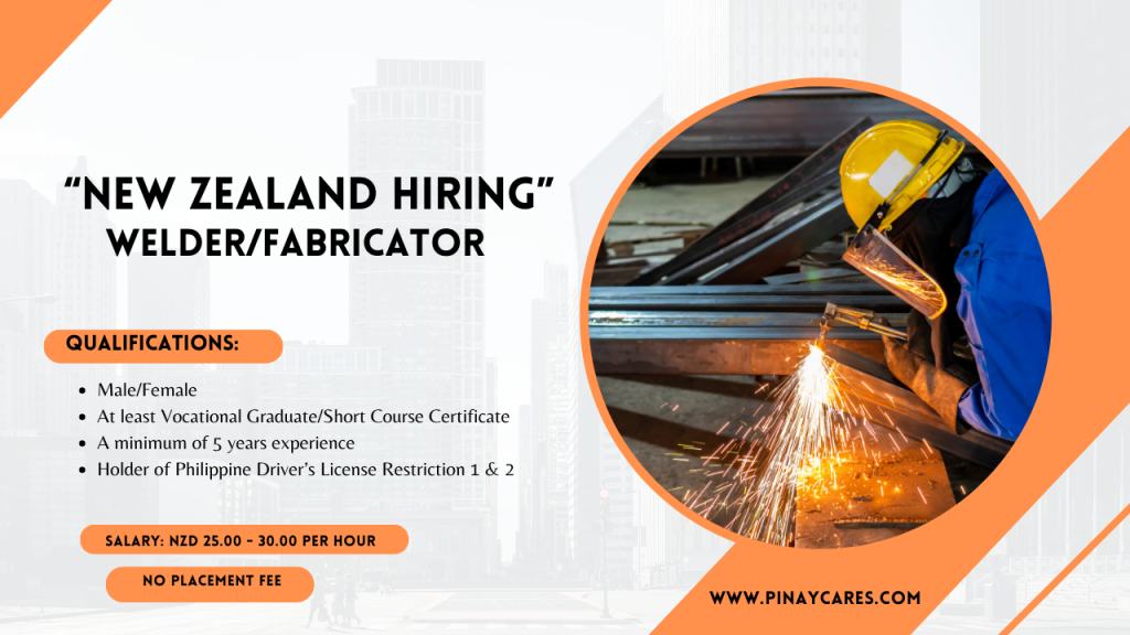 STB-DJL Human Link Inc. is looking for Welder Fabricator’s bound to New Zealand
