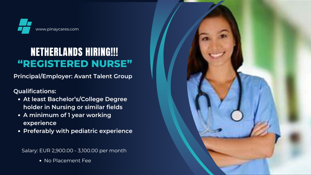 Centro Project Manpower Services Corp. is looking for Registered Nurse’s bound to Netherlands