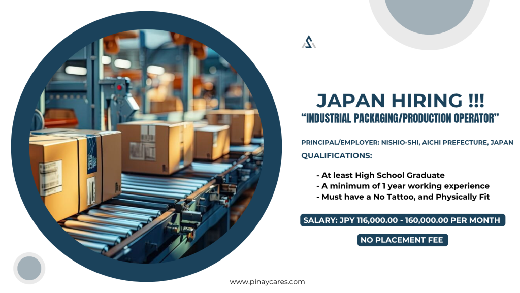 Chartreuse Prime Recruitment Specialist is looking for Industrial Packaging/Production Operator’s bound to Japan