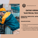 Ipeople Manpower Resources Inc. is looking for Electrical Technician’s bound to Qatar