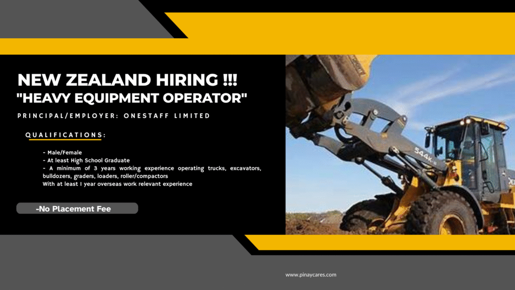 Industrial Personnel & Management Services, Inc. (IPAMS) is looking for Heavy Equipment Operators bound to New Zealand