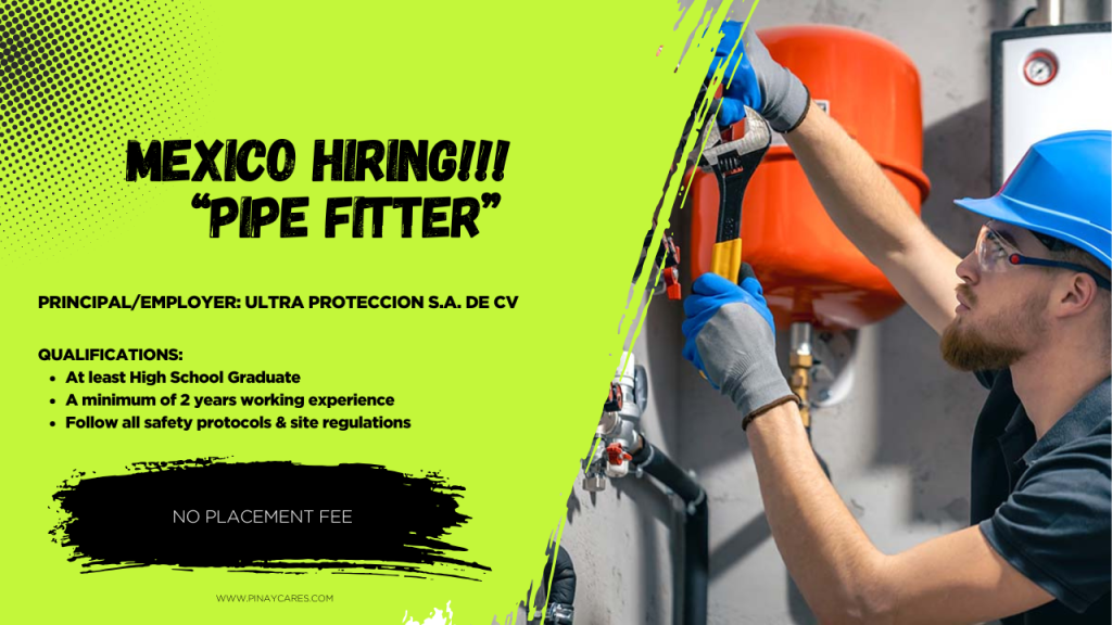 Transnational Services, Inc. is looking for Pipe Fitter’s bound to Mexico